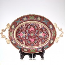 veche fructiera orientala. gravura & email cloisonne. atelier indian